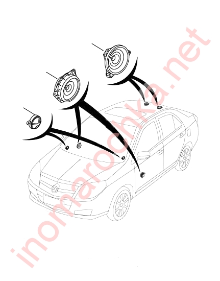 Акустика Geely GC6 схема